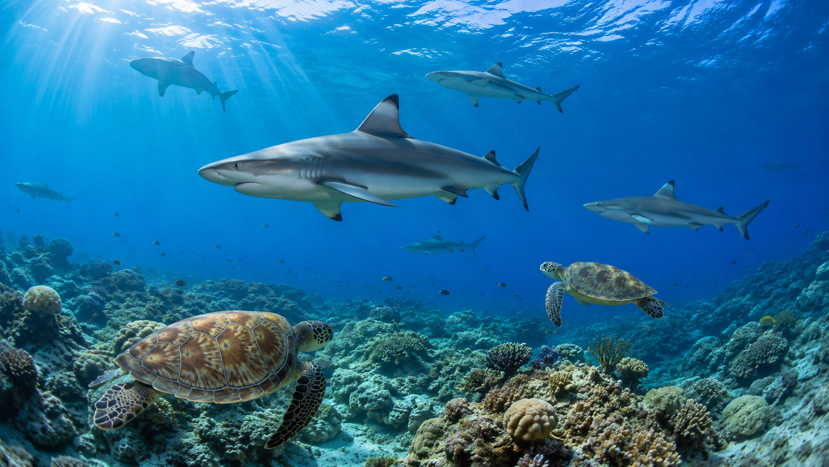 Reef Sharks & Turtles